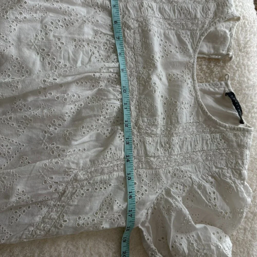 Sanctuary Eyelet, White 100% Cotton Dress Size S - Picture 7 of 10